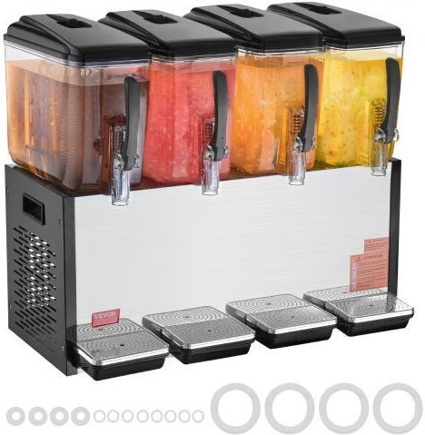 Vevor Getränkespender Kalt 4x12lt