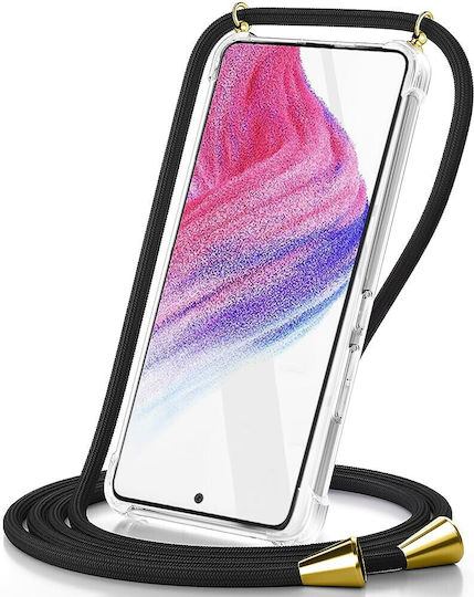 Ancus Back Cover Silicone with Strap Transparent (iPhone 16 Pro)