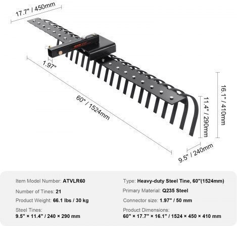 Vevor Piesă de Cultivator ZXSCJ60BDSDLG2B3EV0
