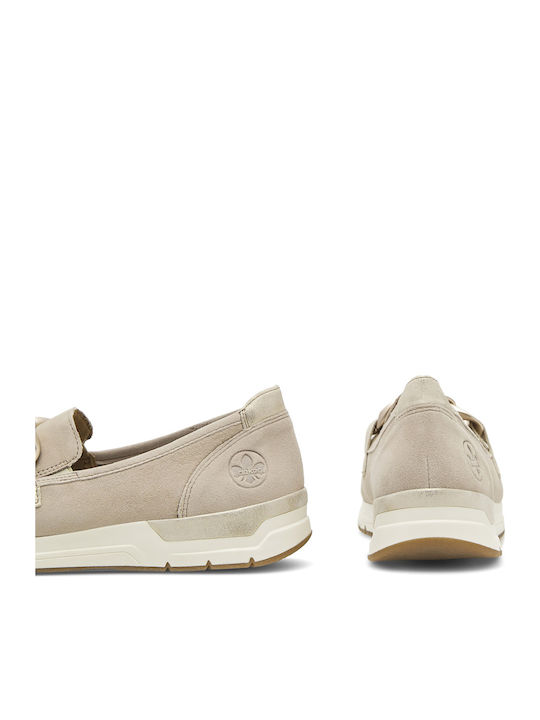 Women's Moccasins in Beige Color