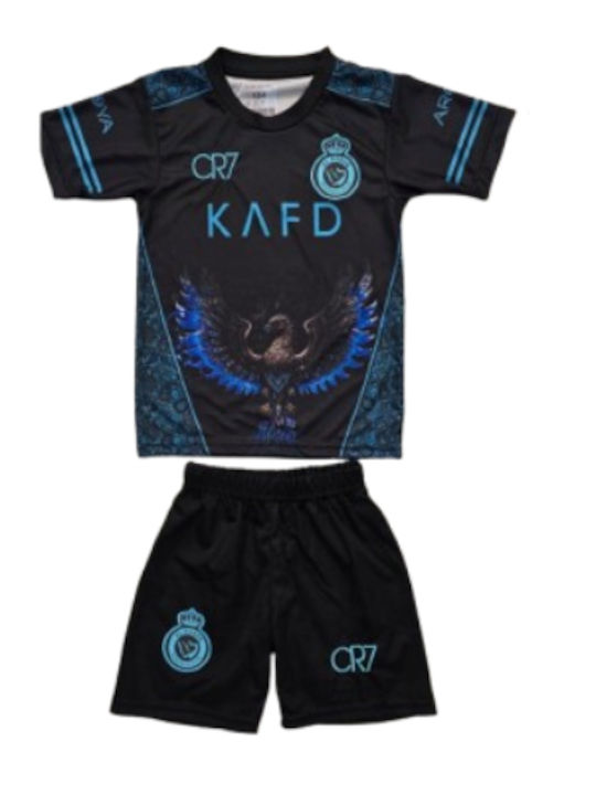 Kids' Football Set CR7 Al Nassr Black Turquoise Ballon d'Or Unisex Kids Fj939