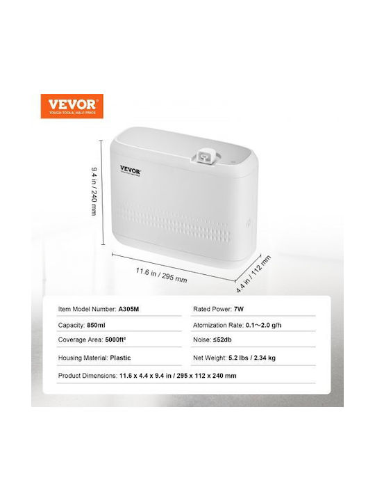 Vevor Led Συσκευή Αρωματοθεραπείας 850ml GBSLSXXJ850MUONNTV2