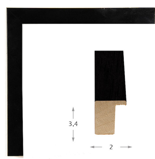 Ramă foto din lemn negru Shadow Box cu geam 50x70cm Ramă foto din lemn negru Shadow Box cu geam 50x70cm