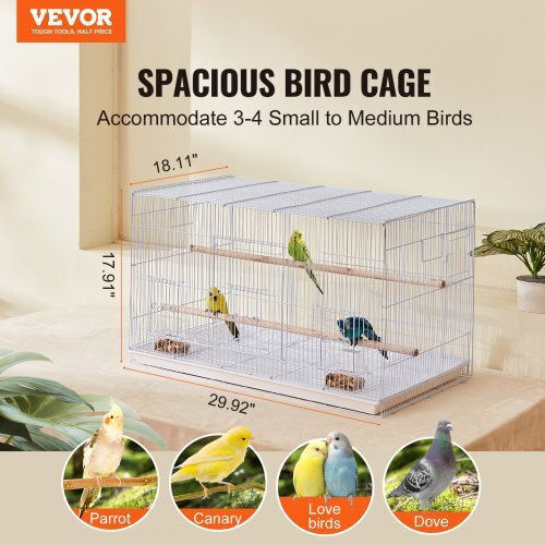 Vevor Bird Cage 76x46x45.5cm. White
