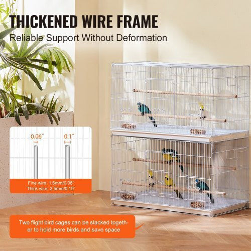 Vevor Bird Cage 76x46x45.5cm. White
