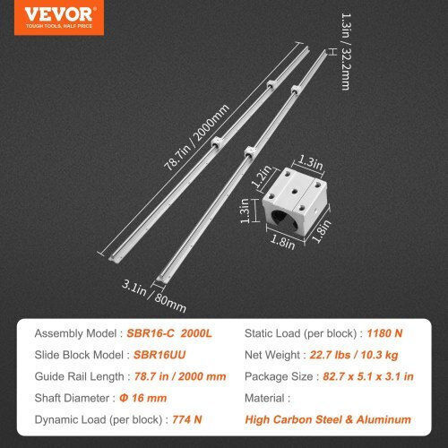 Vevor ZXDGSBR16MM2011OMV0 Разни инструментални материали Комплект 2бр