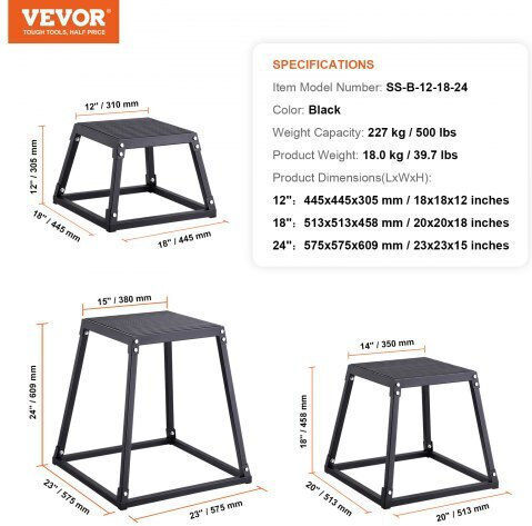 Vevor Plyometric Box 3 Pieces