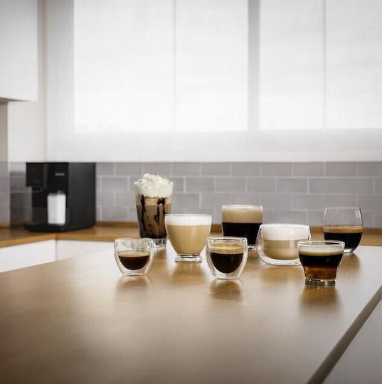 Cecotec Cremmaet Compactccino Connected Compact Automatic Espresso Coffee Machine 19bar Pressure for Cappuccino with Grinder and Wi-Fi Black 01460