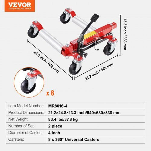 Vevor JTSLSBYC2J15T6E8VV0 Auto-Transportrollen