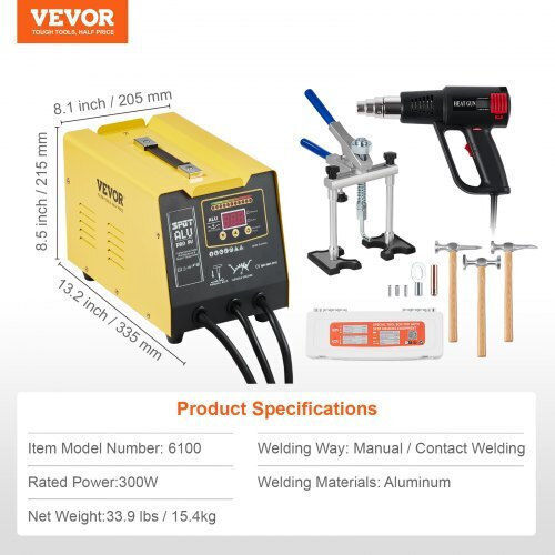Vevor Reparaturset für Autodellen Gelb