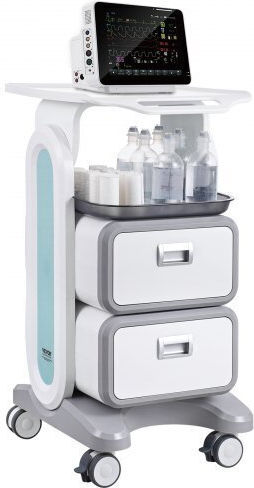 Vevor Mobile Medical Cart 3 Levels 2 Drawers & 1 Top Tray White Systceckfbs498tjsv0