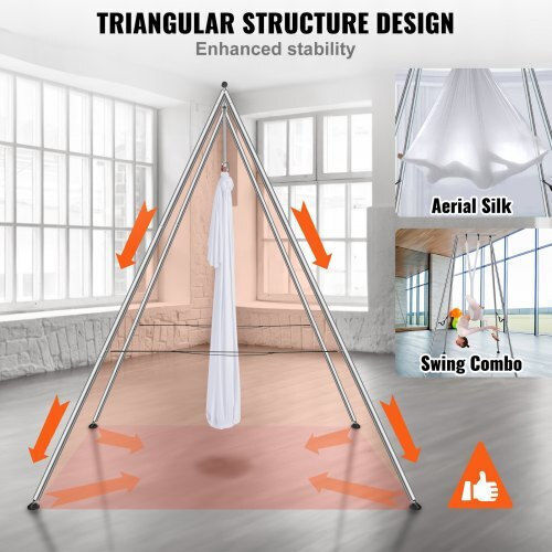 Vevor Aerial Yoga Frame & Swing 2.95m Height Maximum Load 250kg White Kjdc6mdc293mxa96bv0