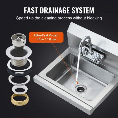 Vevor Faucet Single SYXSPWDSB1410KV62V0 43x32.5x33cm