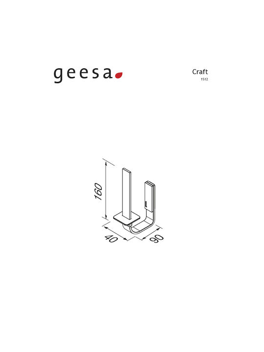 Θήκη Εφεδρικού Χαρτιού Craft Geesa Inox Chrome