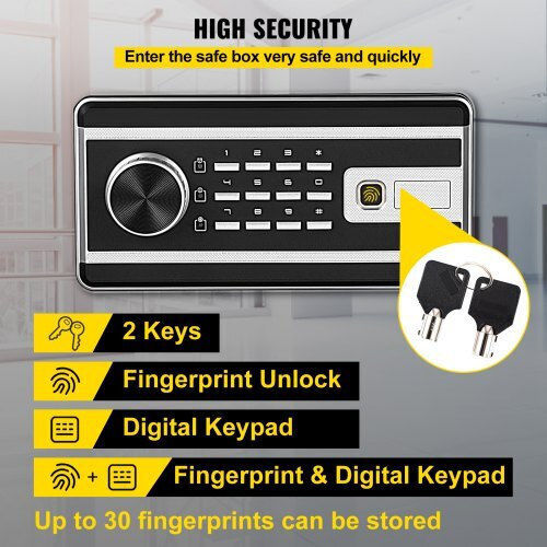 Vevor Safe with Digital Fingerprint Lock L35xW25xH25cm ZWSBXXHSWC22LQN18V0