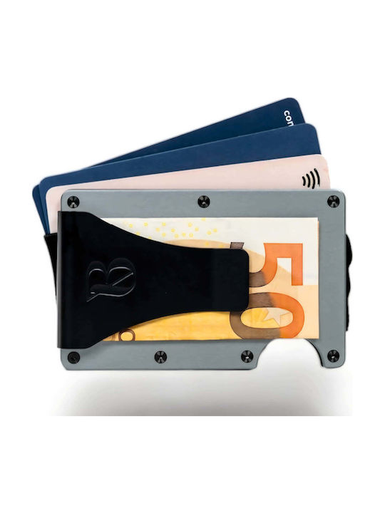 Portofel bărbătesc Clește de bani cu RFID Gri