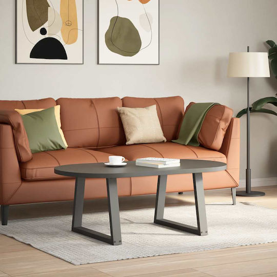 vidaXL Metallisches Möbelbein 2Stücke Für Tisch / Beistelltisch / Büro 60x42cm Anthrazit