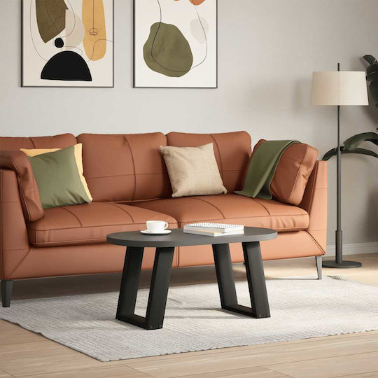 vidaXL Metallic Furniture Leg 2 Pieces Suitable for Table / Coffee Table / Office 38x42cm Black
