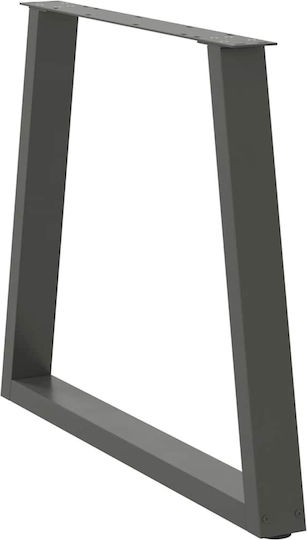 vidaXL Metallic Furniture Leg 3 Pieces Suitable for Table / Coffee Table / Office 80x72cm Anthracite