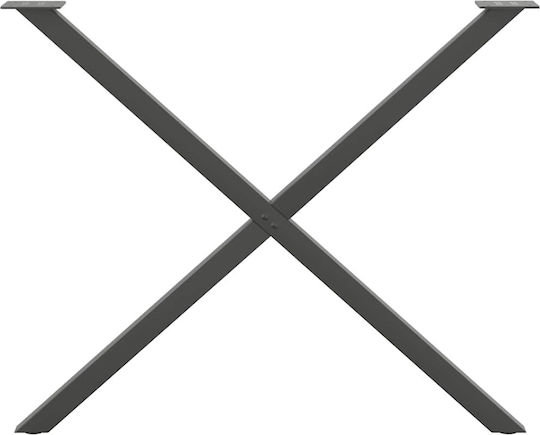 vidaXL Metallic Furniture Leg 2 Pieces Suitable for Table / Coffee Table / Office 90x72cm Anthracite