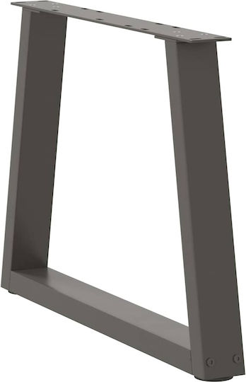 vidaXL Metallisches Möbelbein 2Stücke Für Tisch / Beistelltisch / Büro 60x42cm Anthrazit