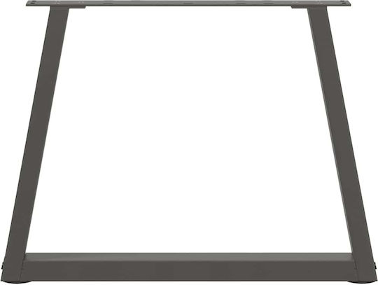 vidaXL Metallisches Möbelbein 2Stücke Für Tisch / Beistelltisch / Büro 60x42cm Anthrazit