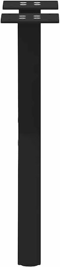 vidaXL Metallic Furniture Leg 2 Pieces Suitable for Table / Coffee Table / Office 38x4x42cm Black