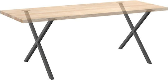 vidaXL Metallic Furniture Leg 2 Pieces Suitable for Table / Coffee Table / Office 90x72cm Anthracite