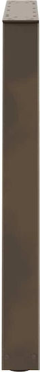 vidaXL Metallic Furniture Leg 3 Pieces Suitable for Table / Coffee Table / Office 80x72cm Natural