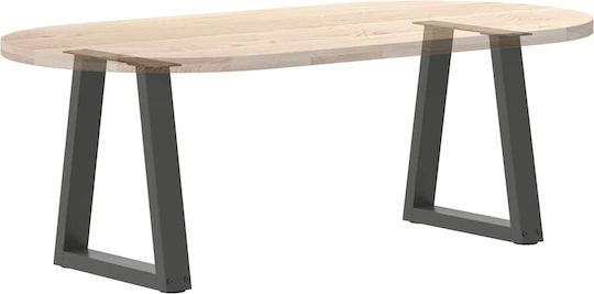 vidaXL Metallic Furniture Leg 2 Pieces Suitable for Table / Coffee Table / Office 28x42cm Anthracite