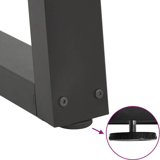 vidaXL Metallic Furniture Leg 2 Pieces Suitable for Table / Coffee Table / Office 28x42cm Anthracite