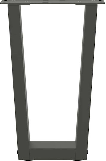 vidaXL Metallisches Möbelbein 2Stücke Für Tisch / Beistelltisch / Büro 28x42cm Anthrazit