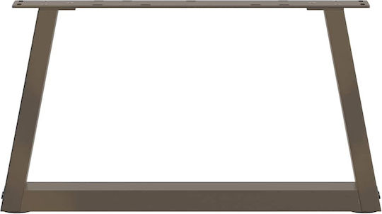 vidaXL Metallic Furniture Leg 2 Pieces Suitable for Table / Coffee Table / Office 50x30cm Brown