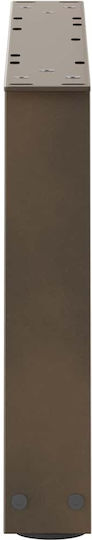 vidaXL Metallic Furniture Leg 2 Pieces Suitable for Table / Coffee Table / Office 50x30cm Brown
