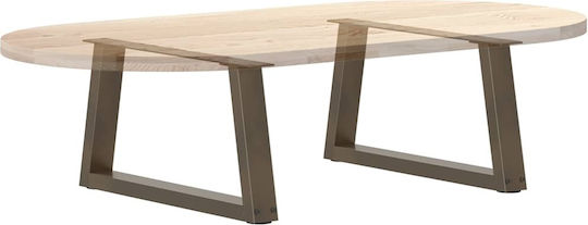 vidaXL Metallic Furniture Leg 2 Pieces Suitable for Table / Coffee Table / Office 50x30cm Brown