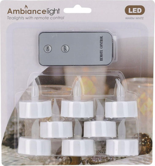 Christmas Decoration Articasa Set of 8 LED Tea Candles Remote Control 14428956 8721037234900