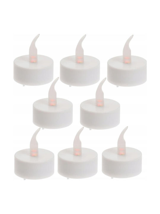 Christmas Decoration Articasa Set of 8 LED Tea Candles Remote Control 14428956 8721037234900