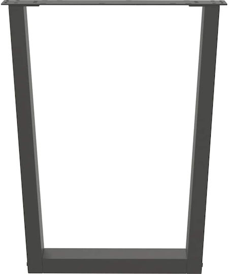 vidaXL Метално Кракче За Мебел 2 Бройки Подходящо За Маса / Малка Маса / Офис 60x72см Антрацит