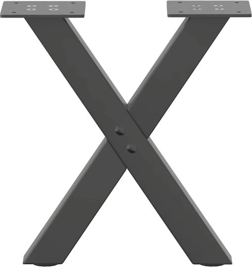 vidaXL Метално Кракче За Мебел 2 Бройки Подходящо За Маса / Малка Маса / Офис 40x30см Антрацит