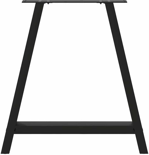 vidaXL Metallisches Möbelbein 2Stücke Für Tisch / Beistelltisch / Büro 70x72cm Schwarze