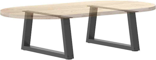 vidaXL Metallisches Möbelbein 2 Stück Für Tisch / Beistelltisch / Büro 60x30cm Anthrazit