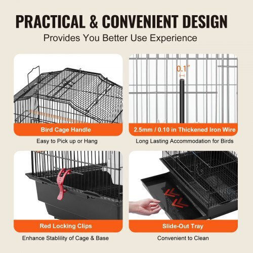 Vevor Bird Cage Black