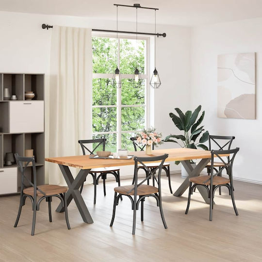 vidaXL Picior Metalic Pentru Mobilier 2 Bucăți Potrivit Pentru Masă / Măsuță / Birou 90x72cm Antracit