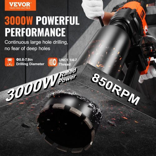 Vevor Carotieră cu Stand Tăiere Umedă 3000W