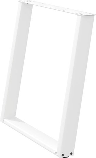 vidaXL Metallic Furniture Leg 2 Pieces Suitable for Table / Coffee Table / Office 80x72cm White