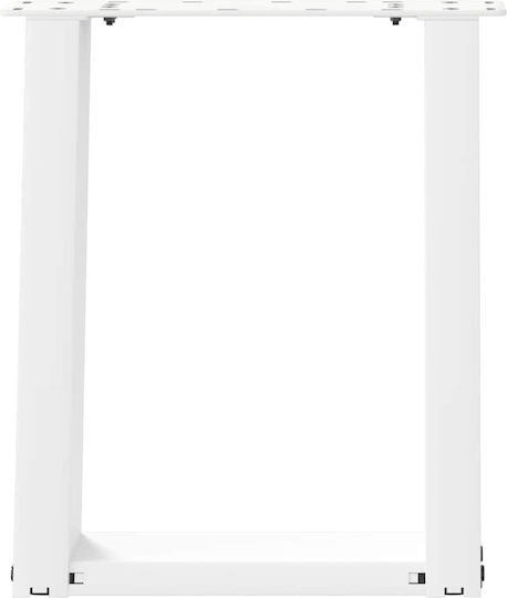 vidaXL Metallic Furniture Leg 2 Pieces Suitable for Table / Coffee Table / Office 38x72cm White