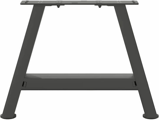 vidaXL Metallisches Möbelbein 2Stücke Für Tisch / Beistelltisch 40x30cm Anthrazit