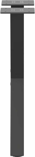 vidaXL Metallisches Möbelbein 2Stücke Für Tisch / Beistelltisch / Büro 28x42cm Anthrazit