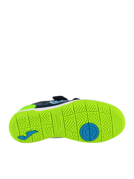 Kids Soccer Cleats & Shoes Top Flex Indoor Without Laces Navy Blue
