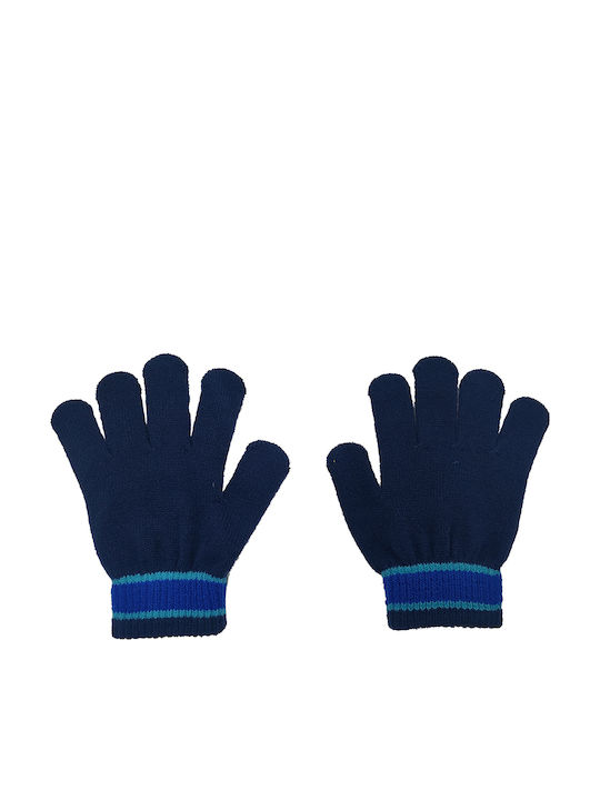 Kinder Mütze Set Gestrickt Blau